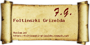 Foltinszki Grizelda névjegykártya